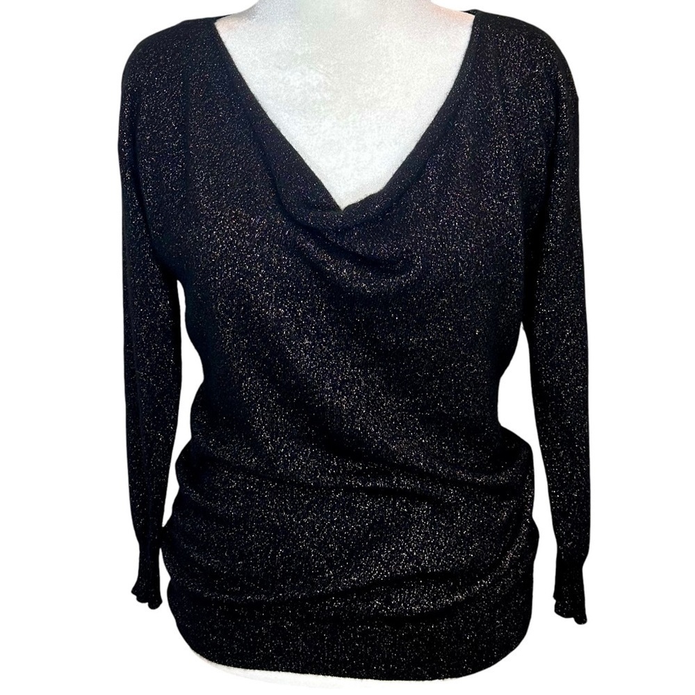 Red Saks Fifth Ave Cashmere Cowl Neck Sweater Size M